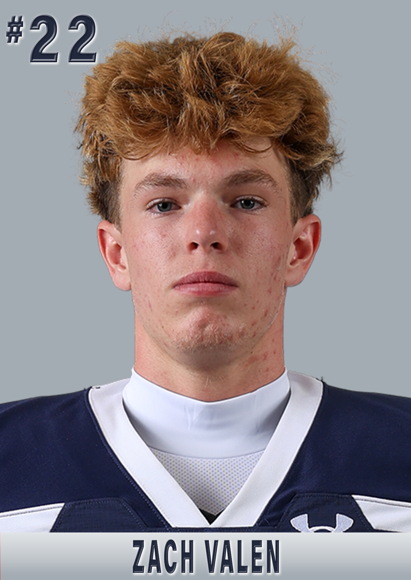Zach Valen in the school varsity roster photograph